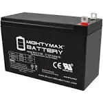 Mighty Max Battery ML9-12NB-12 Volt 9 AH, Nut and Bolt (NB) Terminal Rechargeable Sealed Lead Acid 1290 Backup Power Batteries