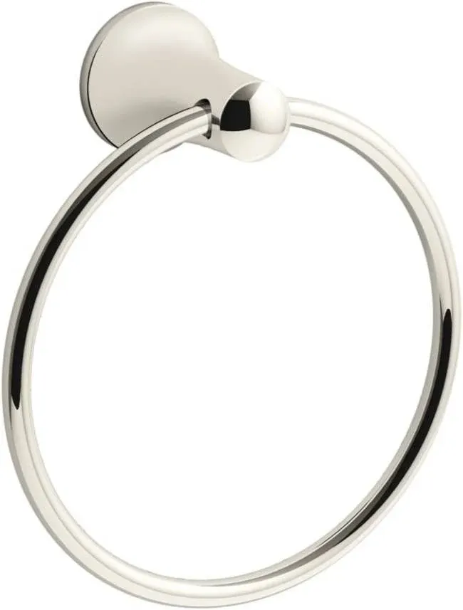 Kohler K-21955 Tempered 6-7/8" Wall Mounted Towel Ring - Vibrant Polished Nickel