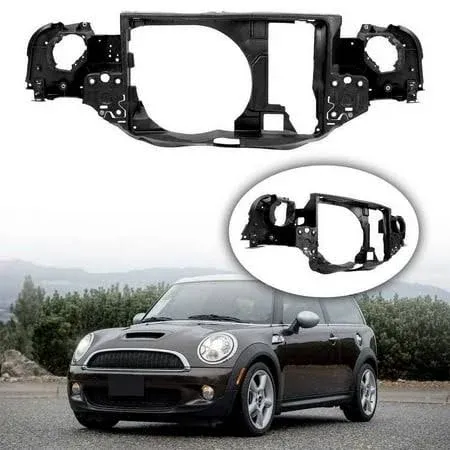 ECOTRIC Radiator Support Compatible with 2002-2008 Mini Cooper Base Model Replacememnt for #51647200799 MC1225101 Front Plastic Assy Panel