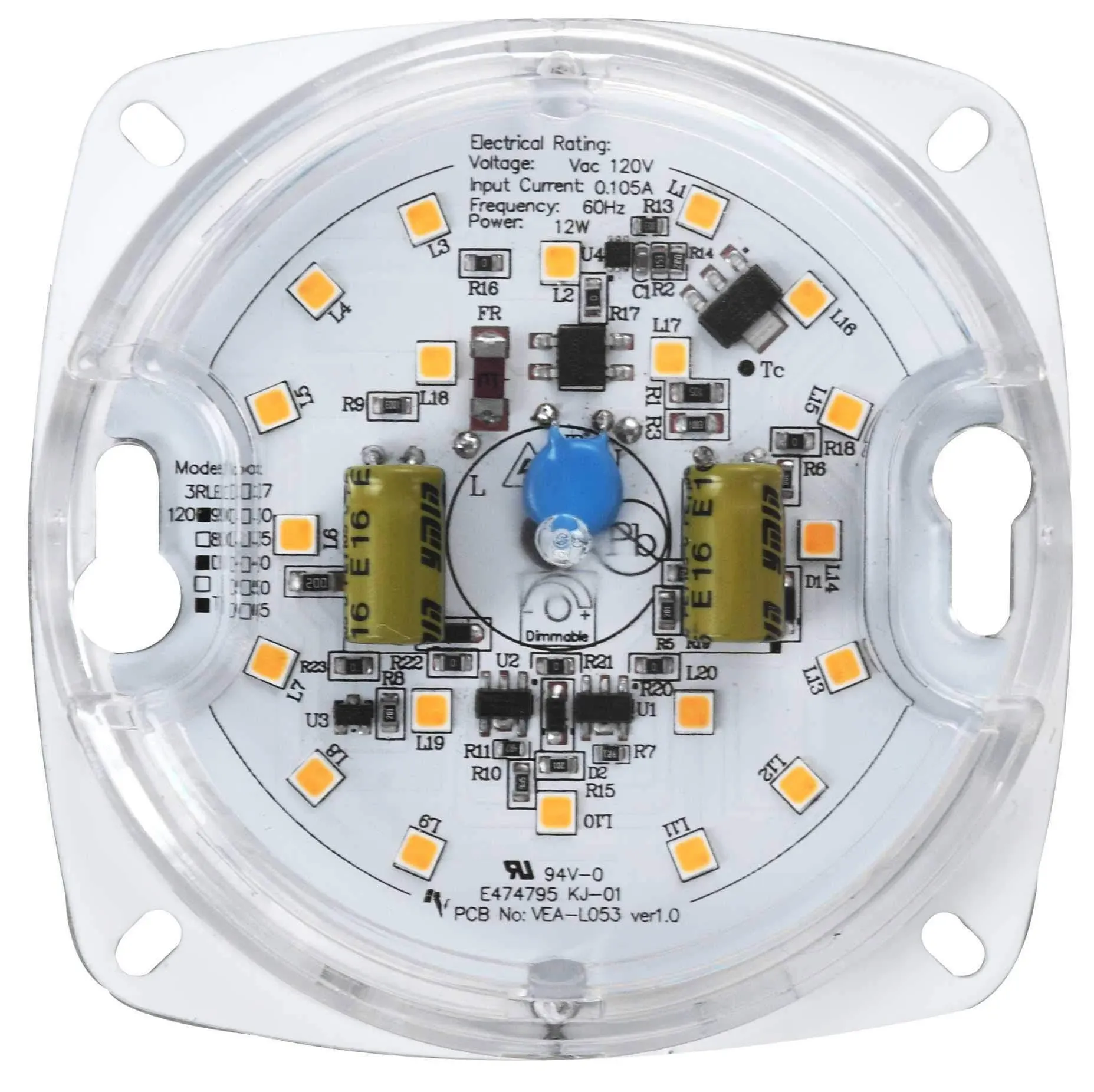 Legental 3" PCB Size,4.04" Overall Size,10W,5000K,850LM,120V,CRI80,Dimmable LED Light Engine, Retrofit Light Kit for Ceiling Flush Light,Ceiling Fan Light,Pendant,Lantern,Garden Light, UL/ES/JA8