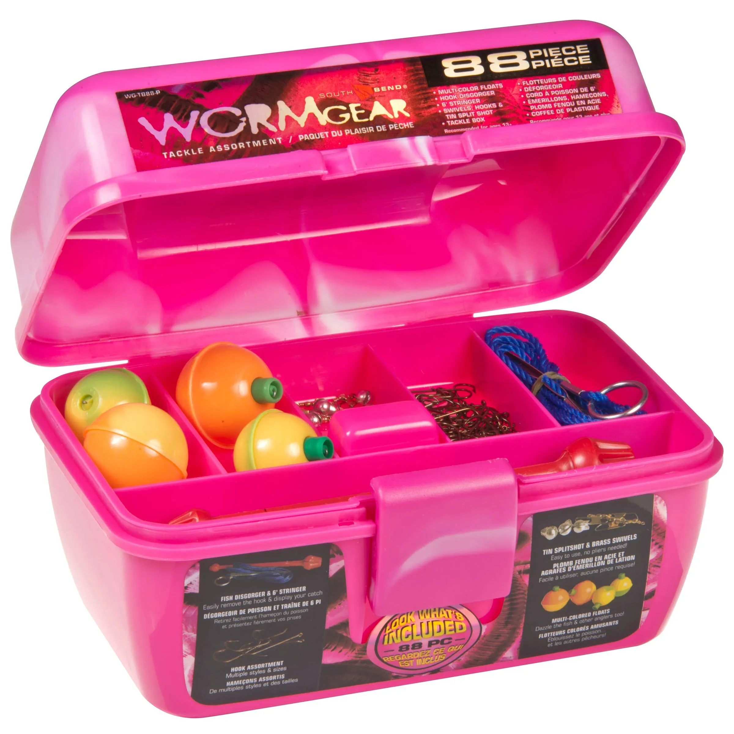 Worm Gear 88 Piece Loaded Tackle Box