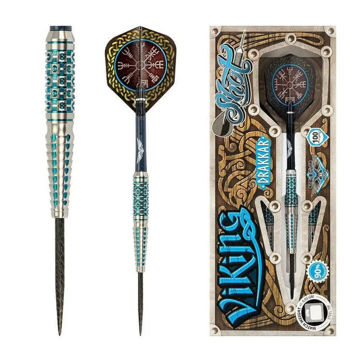 Shot Viking Drakkar Steel Tip Darts - Back Weighted 23gm