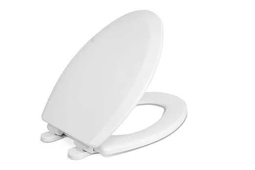 Centoco Wood White Elongated Soft Close Toilet Seat DS900SC-001