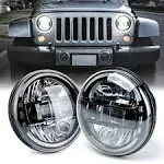 Xprite® - 7&quot; Round Black Envision Series Halo Projector LED Headlights (H6024)