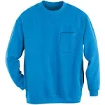 Collections Etc Men's Chest Pocket Comfortable Crewneck Sweatshirt