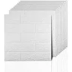  3D Wall Panels Peel and Stick, 14.5 Sq Ft 10PCS-14.5 Sq Ft White