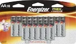 Energizer Max Alkaline AA Batteries, Pack of 16