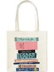 NWT Kate Spade Canvas Book Tote Stack Of Classics Print - New York