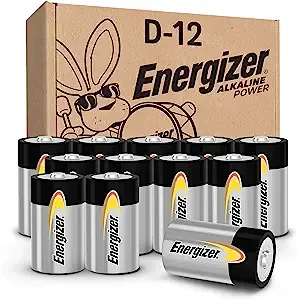 Energizer Alkaline Power C Batteries (12 Pack), Long-Lasting Alkaline C Cell Batteries