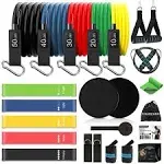 23 Pack Resistance Bands Set Workout Bands Carry Bag Instant Cooling Towel Wrist