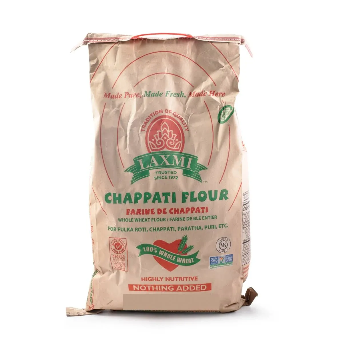 Laxmi Brand All-Natural Chappati Flour, 20lb