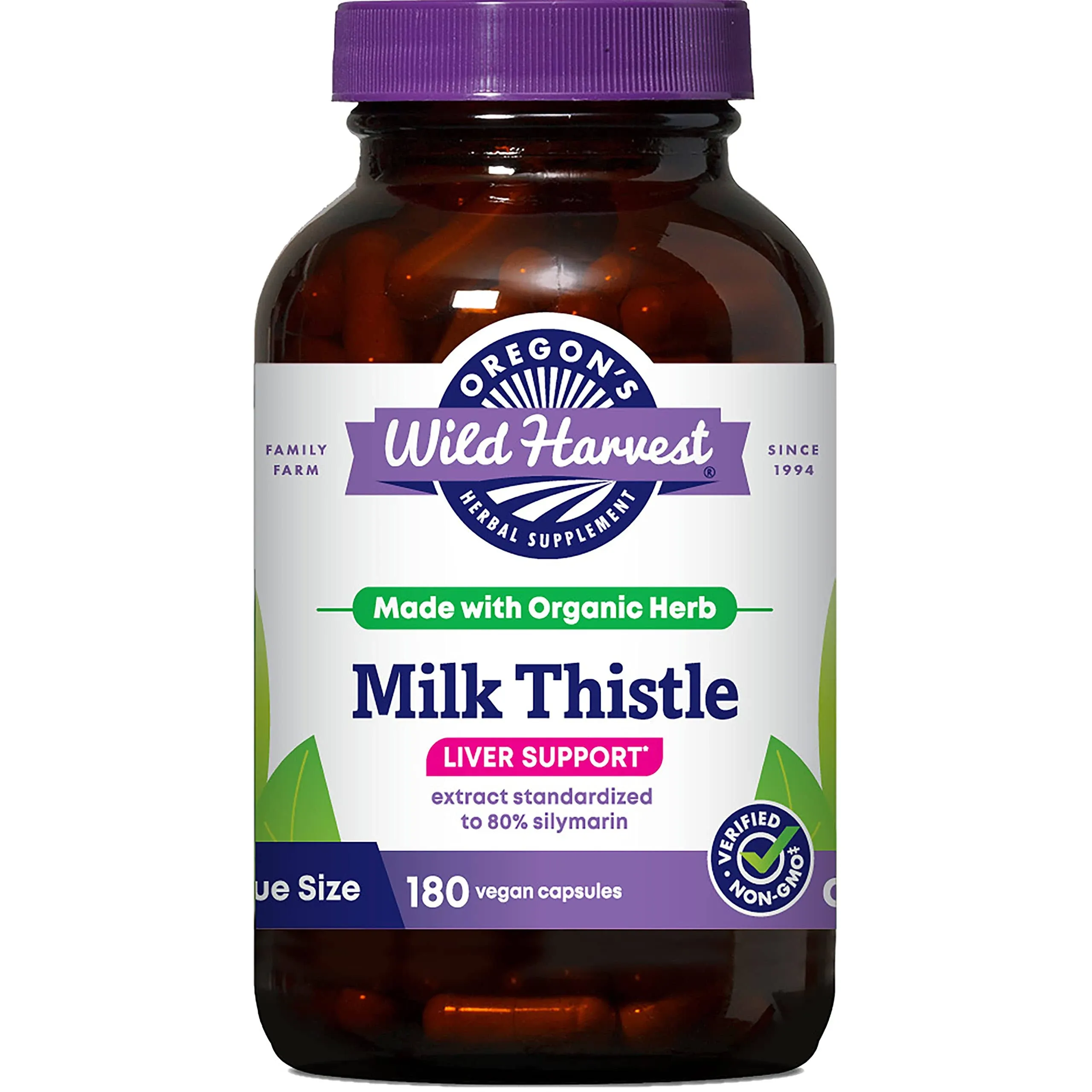 Oregon's Wild Harvest Milk Thistle 180 Capsules