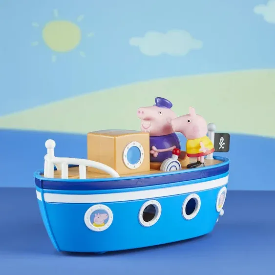 Peppa Pig Peppa's Adventures Grandpa Pig's Cabin Boat Vehicle Preschool Toy