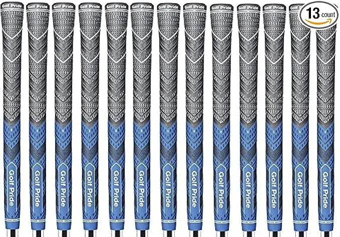 Set of 13 New Golf Pride MCC Plus4 Grips, Blue, Standard