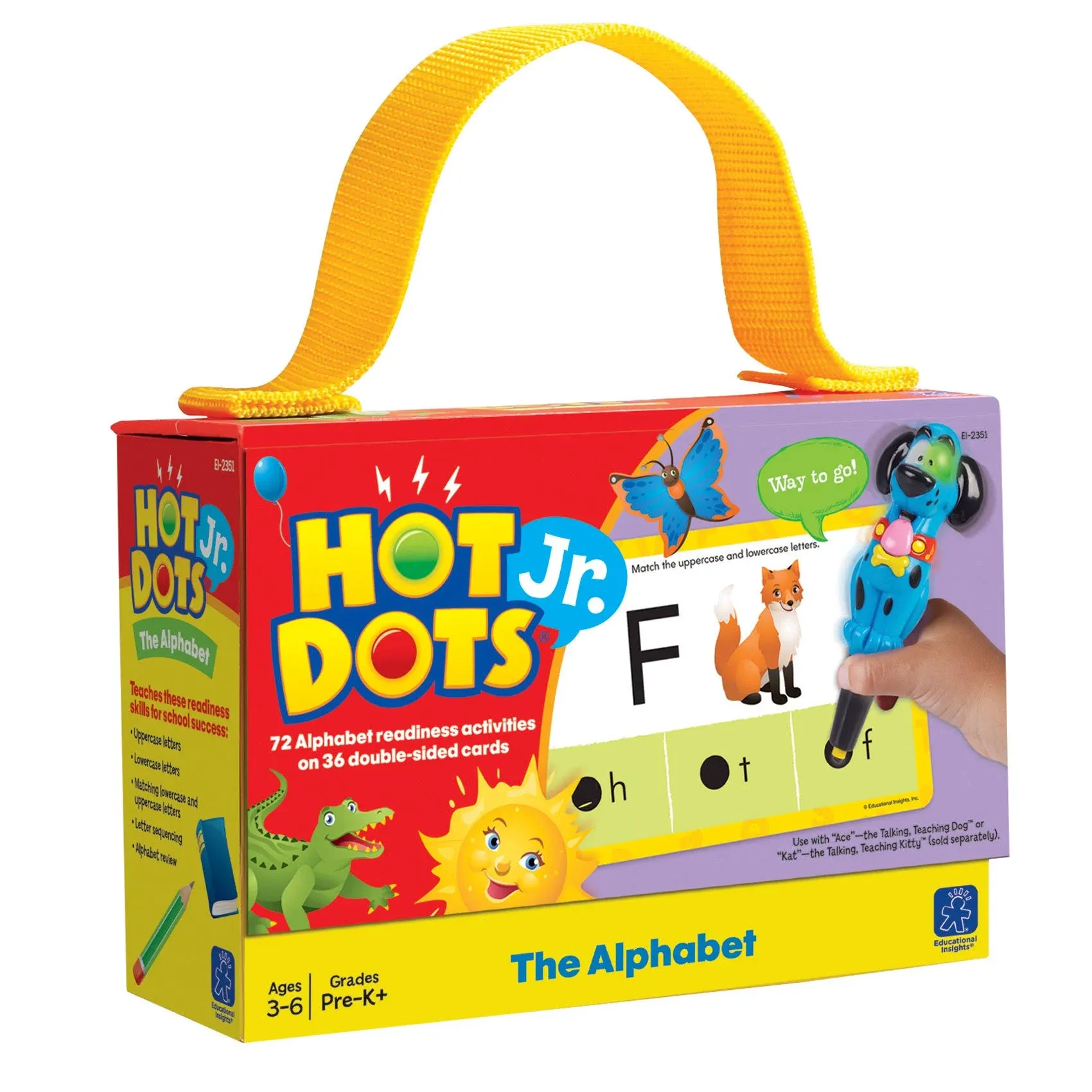 Hot Dots Jr. The Alphabet 36 Double-Sided Cards Includes Power Pen