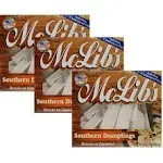 McLib's Southern Dumplings Flat Dough Strips 8-Ounce Box- Solid 3 Pack