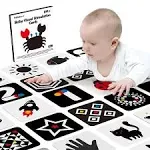 hahaland High Contrast Baby Flash Cards for Visual Stimulation 20 Pcs, Black and ...