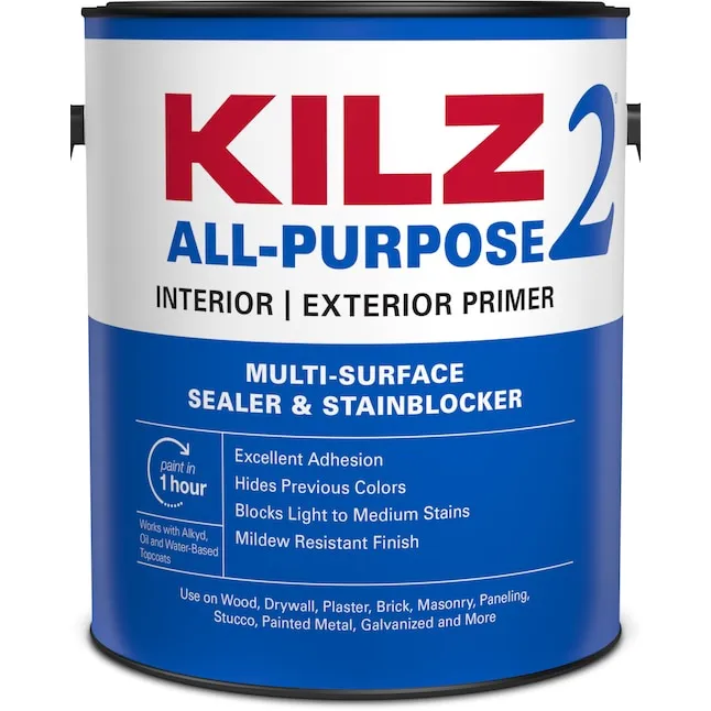 KILZ 2 All-Purpose Latex Primer, Interior/Exterior, 1 Gallon