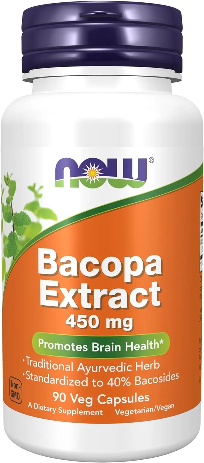 Now Foods Bacopa Extract 450 mg 90 Veg Capsules