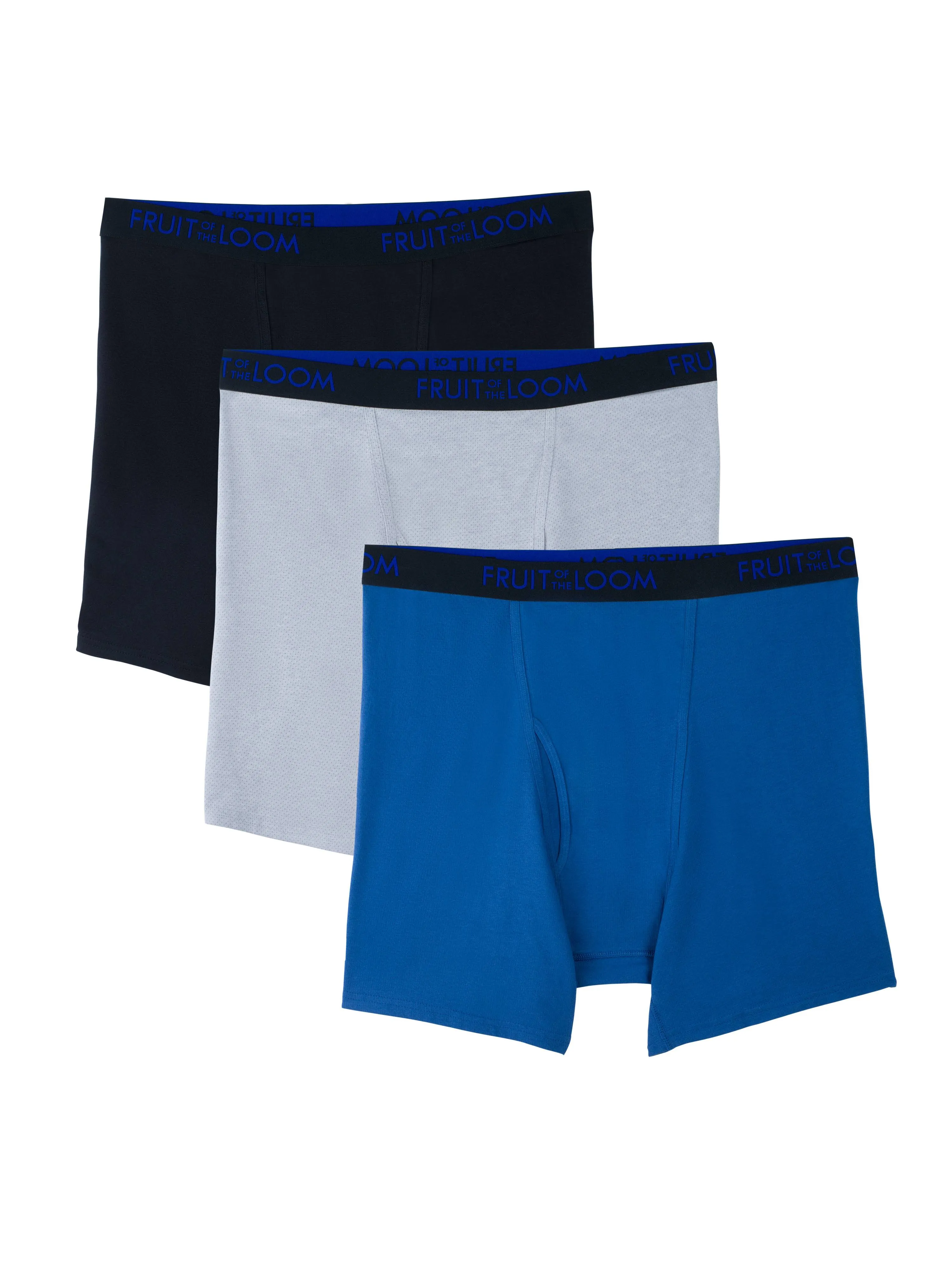 Fruit of the Loom Mens Premium Big Man Boxer Briefs, 3-Pack