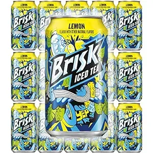 Brisk Iced Tea, Lemon, 12oz Cans (Pack of 15, Total of 180 Fl Oz)