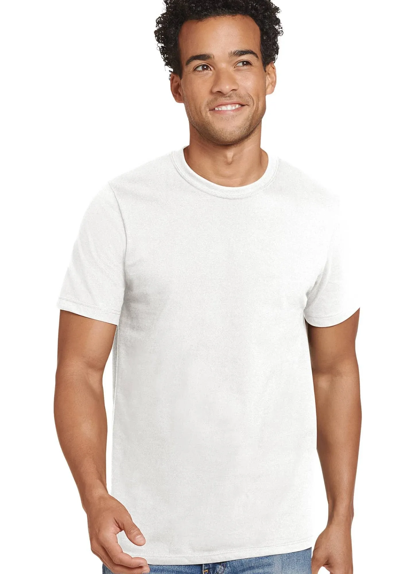 Jockey Men's Tall Man Made in America 100% Cotton Crew Neck T-S 2XLT White