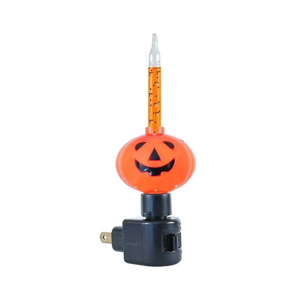 Novelty Lights Halloween Pumpkin Bubble Light Night Light, Orange Liquid