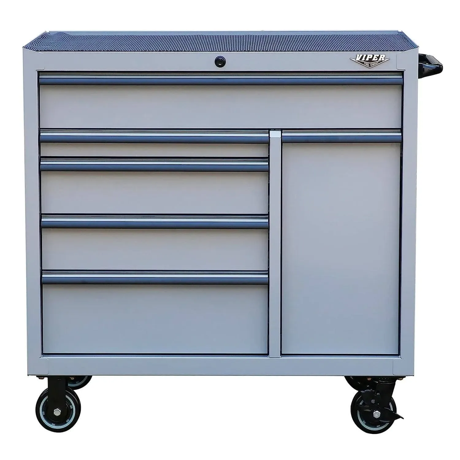 Viper Tool Storage 41 in. 6-Drawer Steel Rolling Cabinet, Sonic Gray V4106GRAYR