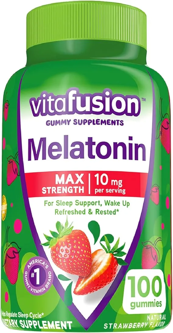 Vitafusion Melatonin Max Strength Strawberry Gummies