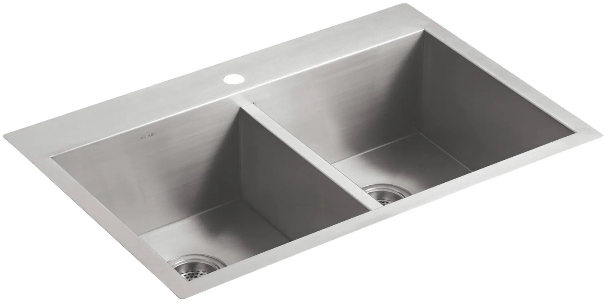 Kohler Vault 33" X 22" X 9-5/16" Top-/Under-Mount Double-Equal Bowl Kitchen Sink