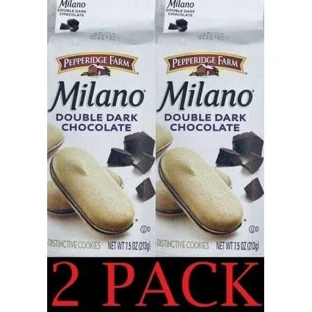 2x Pepperidge Farm Milano Double Dark Chocolate Cookies 7.5 oz Bag - 2 Pack