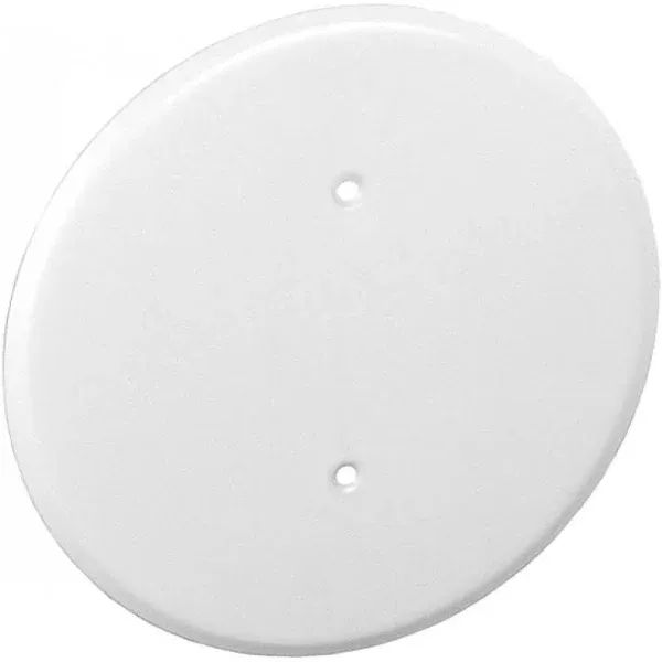 1 Pc, 0.0276 Thick White Powder Coated Steel 8 In. Ceiling Blank-Up Cover, White