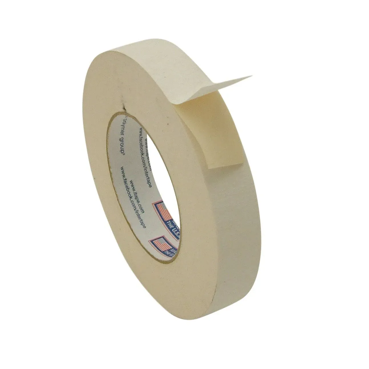 Intertape 591 Double Sided Flatback Paper Tape: 1 in x 36 yds. (Beige)