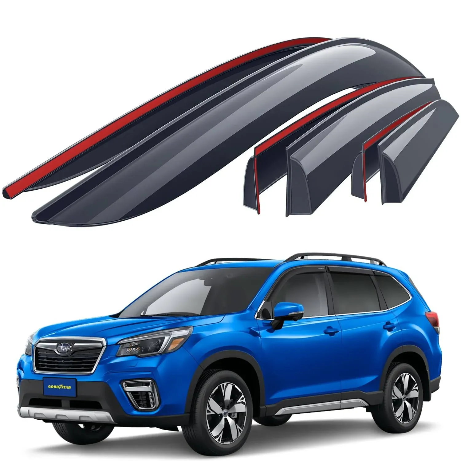 Side Window Deflectors Rain Guards for 19-24 Subaru Forester Sport SHATTERPROOF  | eBay