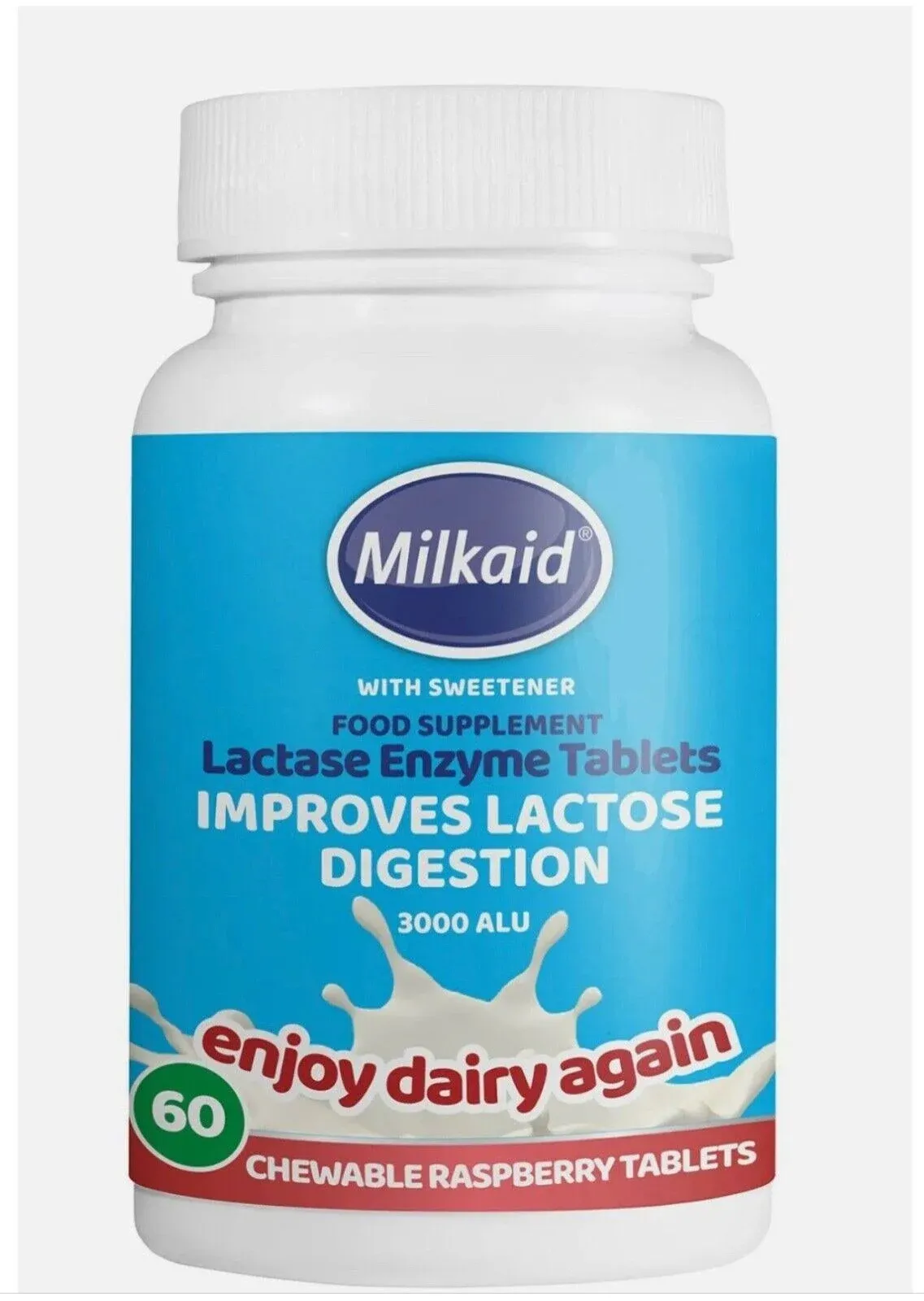 Milkaid Lactase Enzyme - 60 Tablets