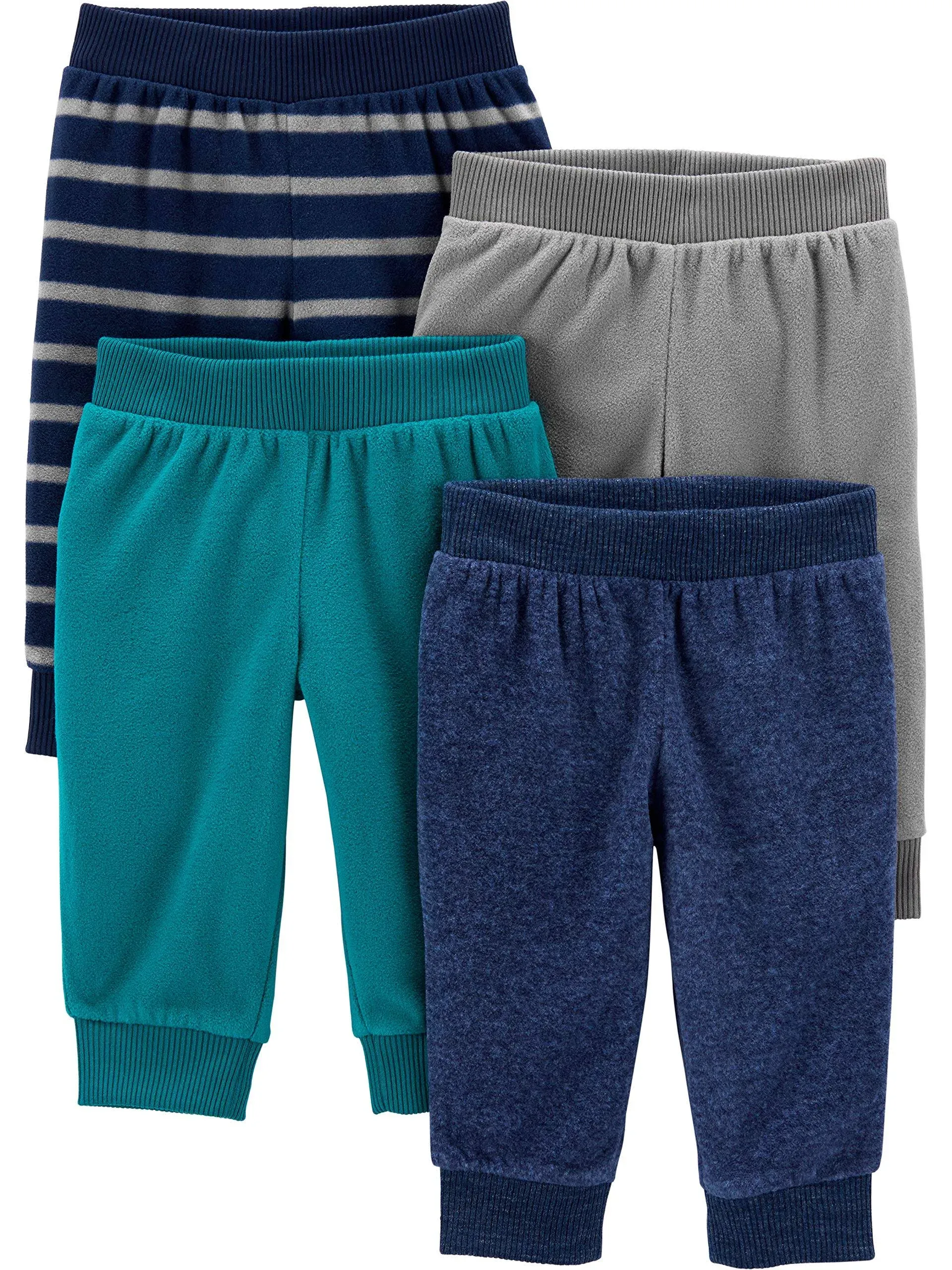 Baby Boys&#x27; Fleece Pants, Pack of 4