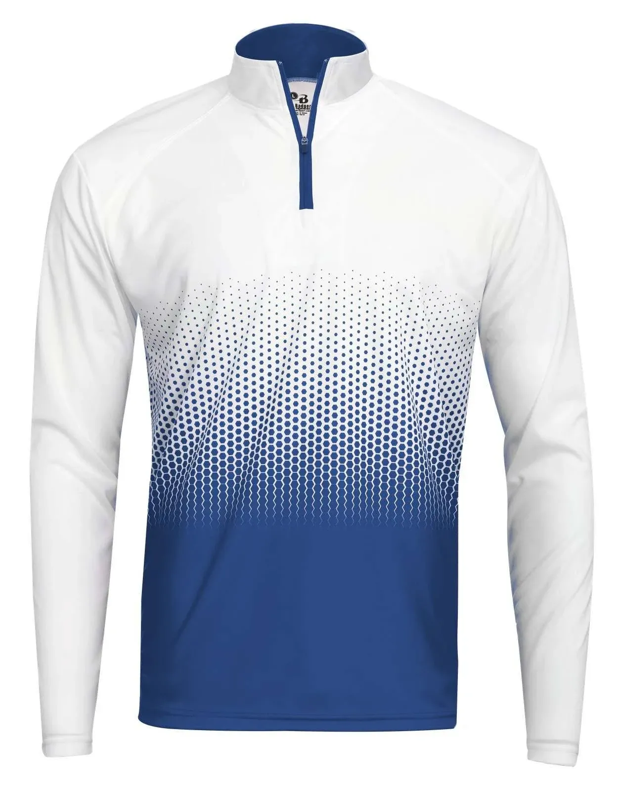 Badger Sport 4222 Hex 2.0 1/4 Zip - Royal Hex