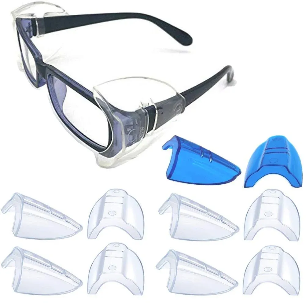 5 Pairs Safety Glasses Side Shields,Slip on Side Shields, Fits Medium to Large ...