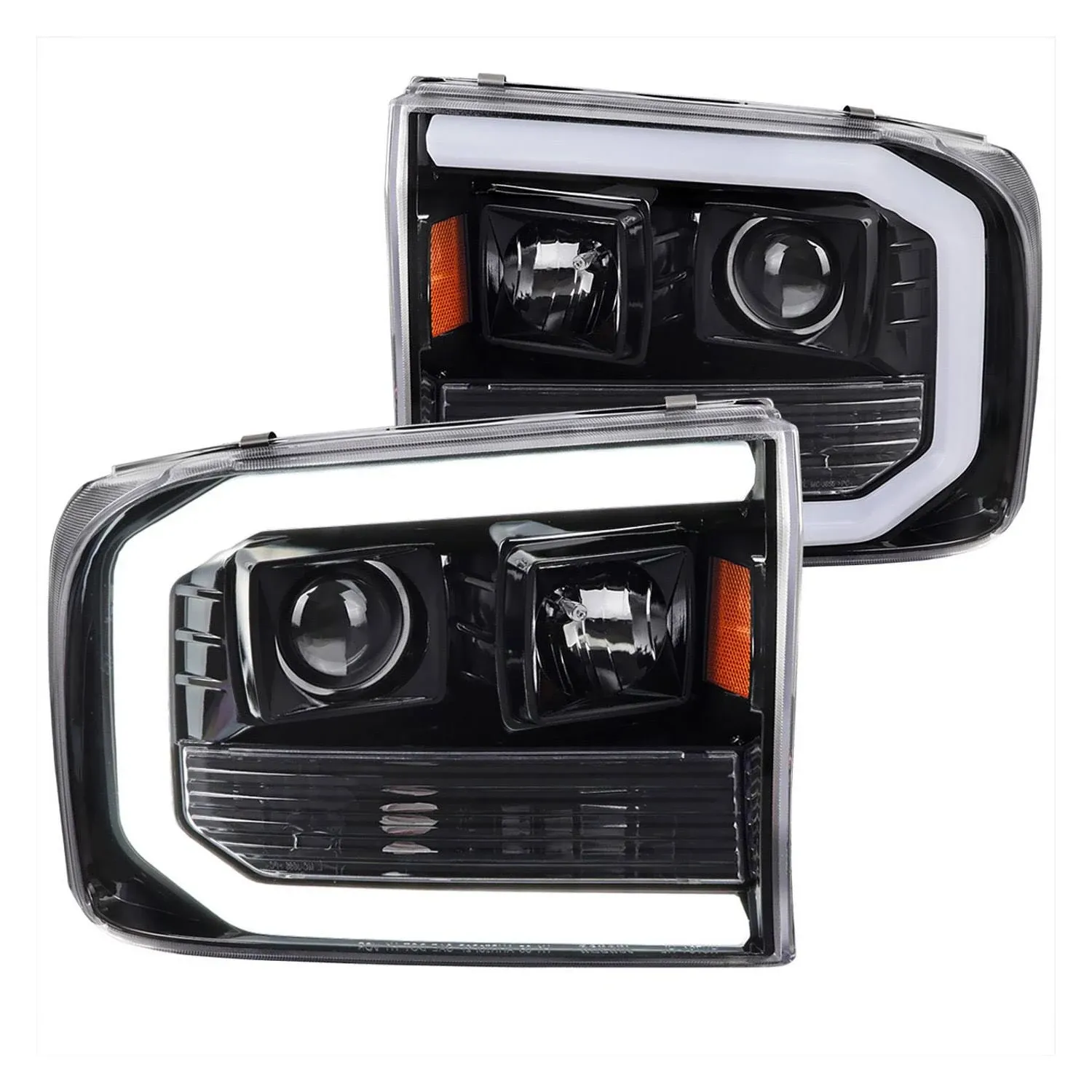 Ford Superduty Spec-D Black DRL Projector Headlights