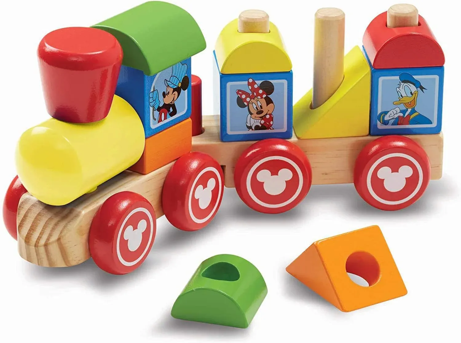 Melissa & Doug Disney Mickey Mouse and Friends Wooden Stacking Train (14 pcs)