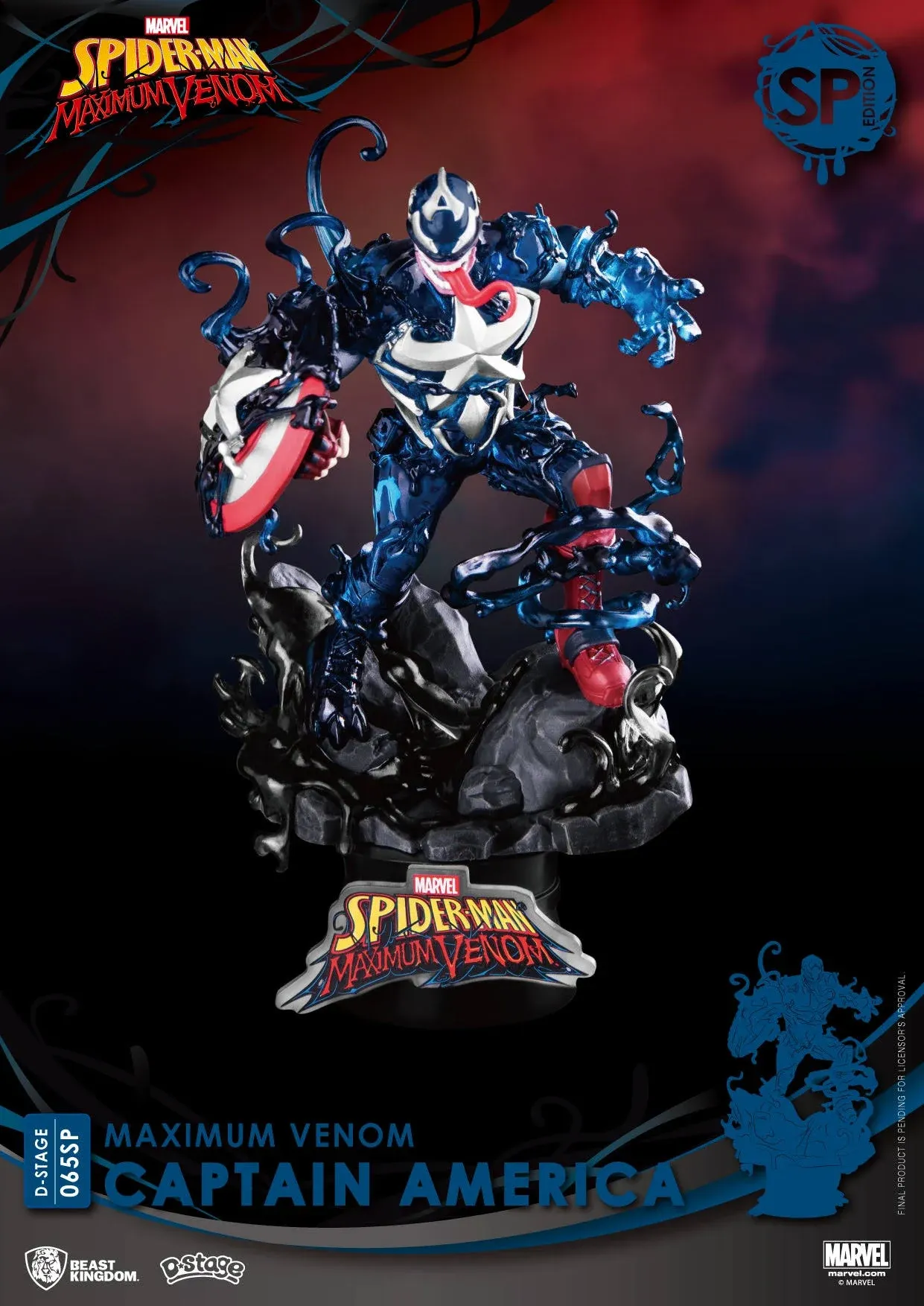 Venom Captain America Beast Kingdom D-Stage Max 065SP Edition 1/4500 NIB