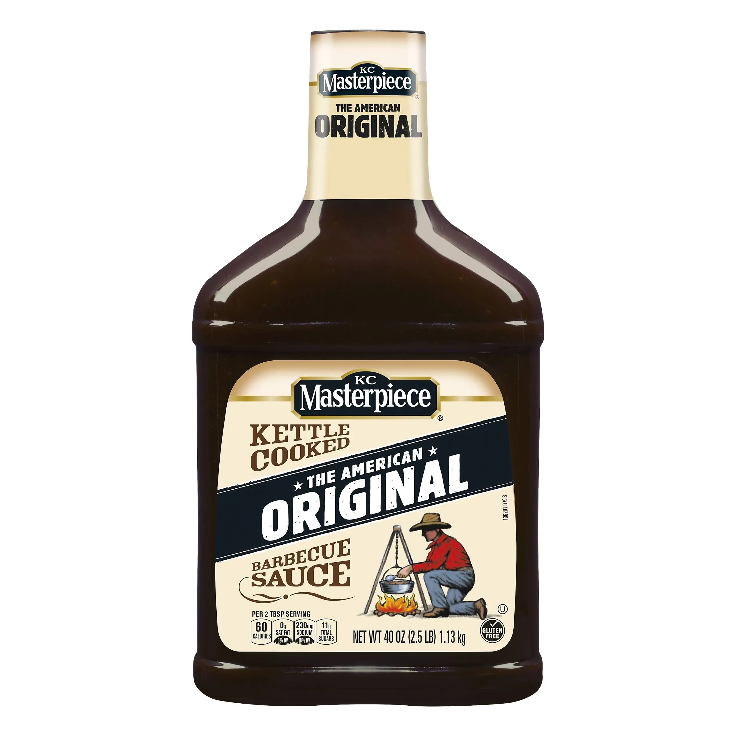 Kc Masterpiece Barbecue Sauce, Original, Kettle Cooked - 40 oz