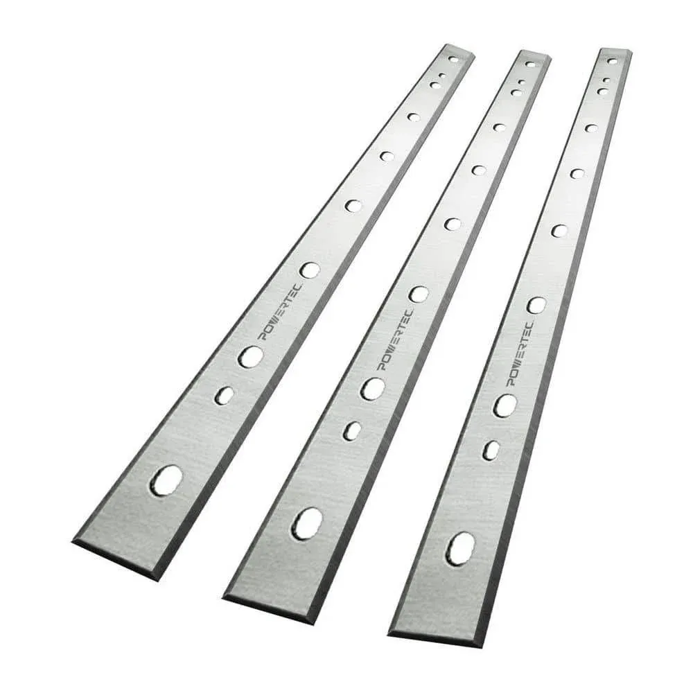 POWERTEC 12800 13 in. HSS Planer Blades for DeWalt DW735 (Set of 3)