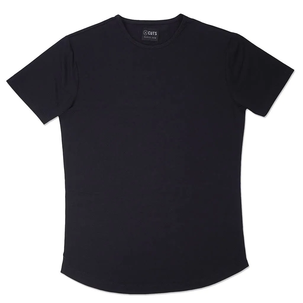 Cuts AO Curve-Hem Tee Black / Medium