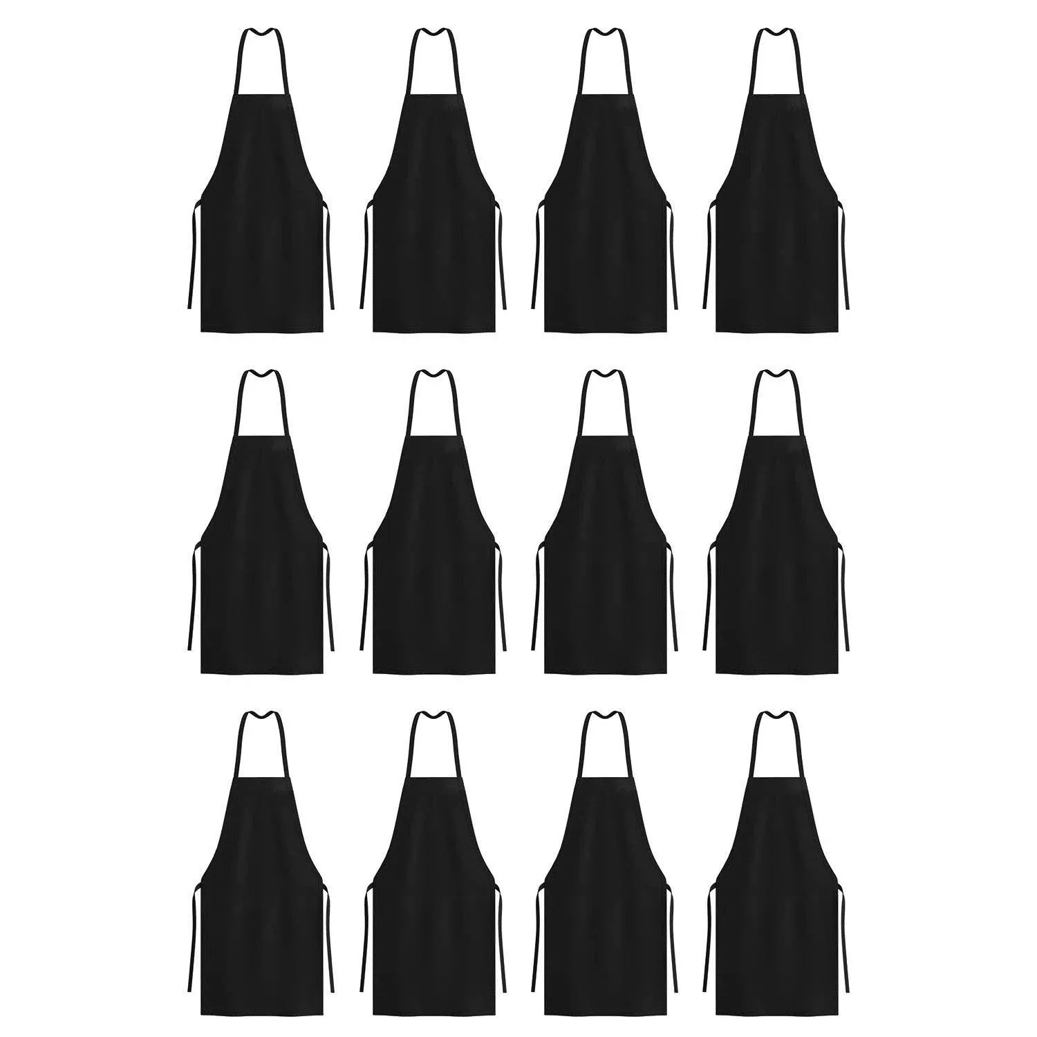 Mariposa Linen Black Bib Apron