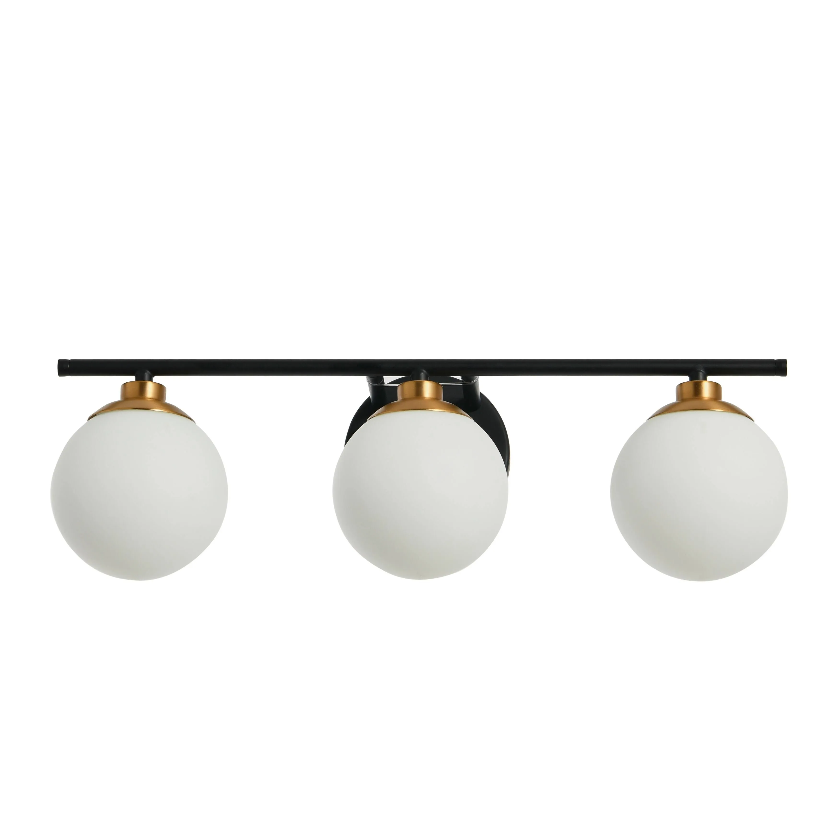 Robert Stevenson Lighting Lorne - Metal and Frosted Glass 3-Light Vanity Light ...