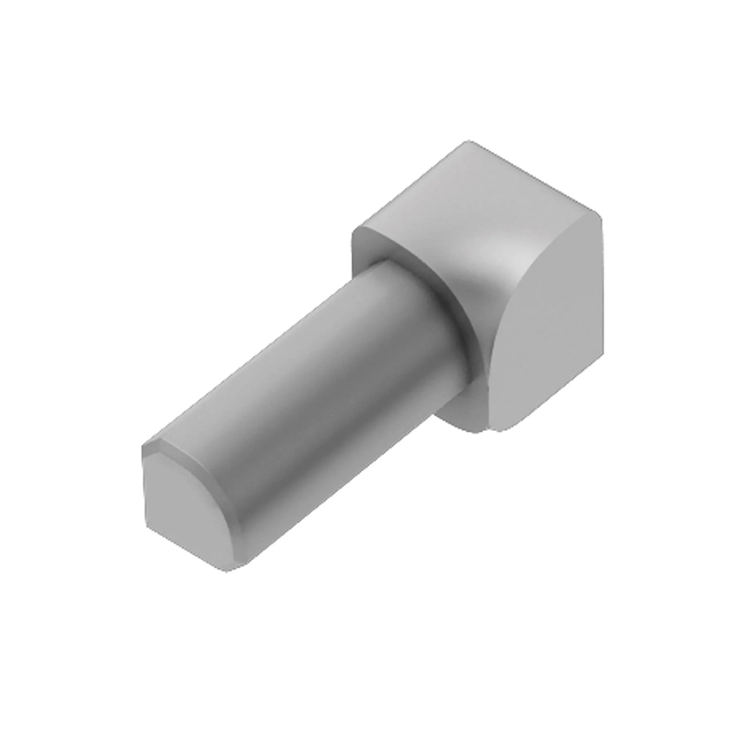 Schluter Rondec 90° in Corner with Rounded Reveal Surface - Finishing and Edge-Protection Profile - 3/8" Aluminum Satin Anodized - IV/RO100AE