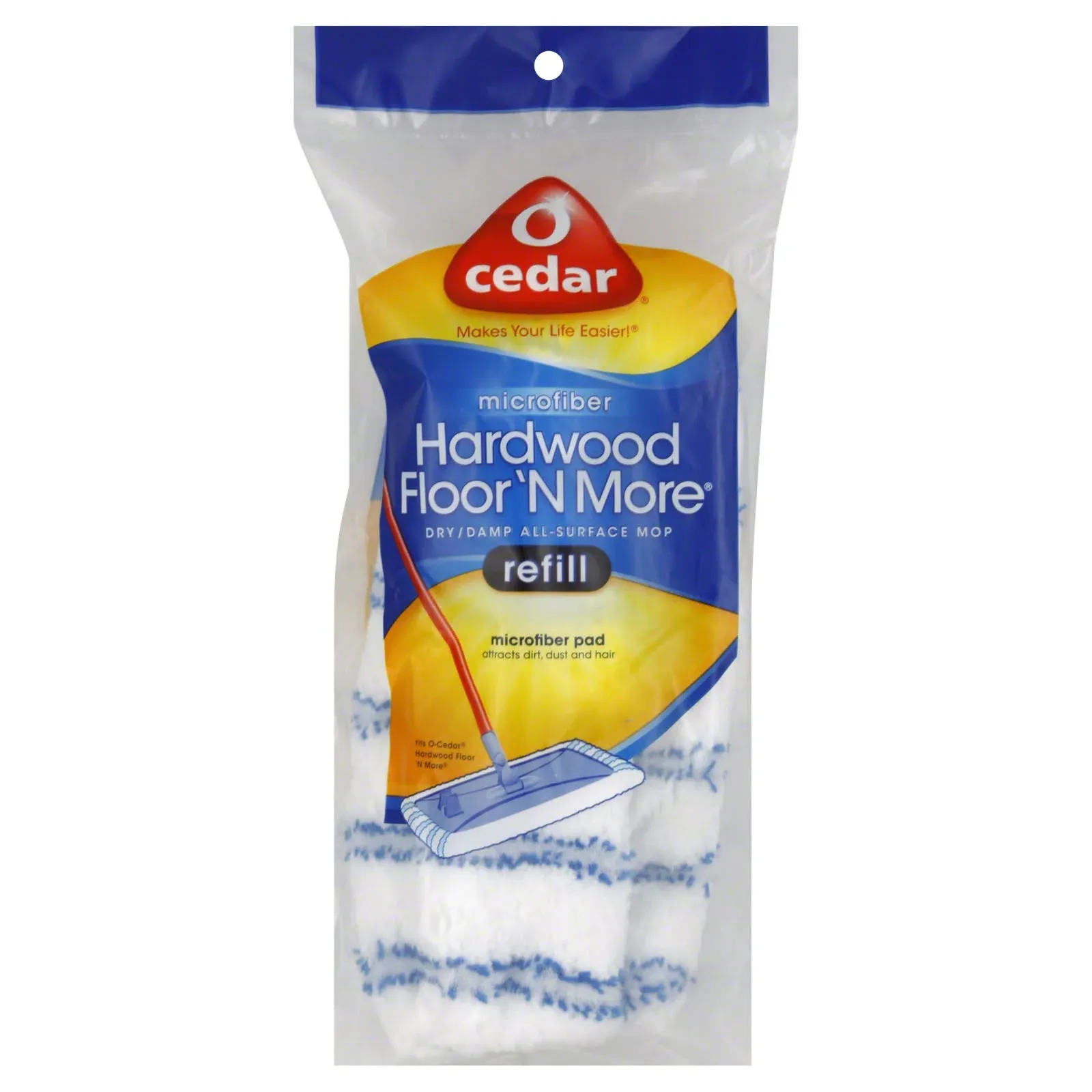 O-Cedar Hardwood Floor 'N More Microfiber Mop Refill