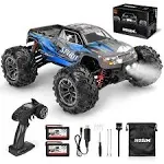 Hosim 1:16 Scale 36+ KMH High Speed RC Trucks for Adults - 4WD Electric Off-Road Waterproof RC Cars Radio Control Vehicle with 2, Blue