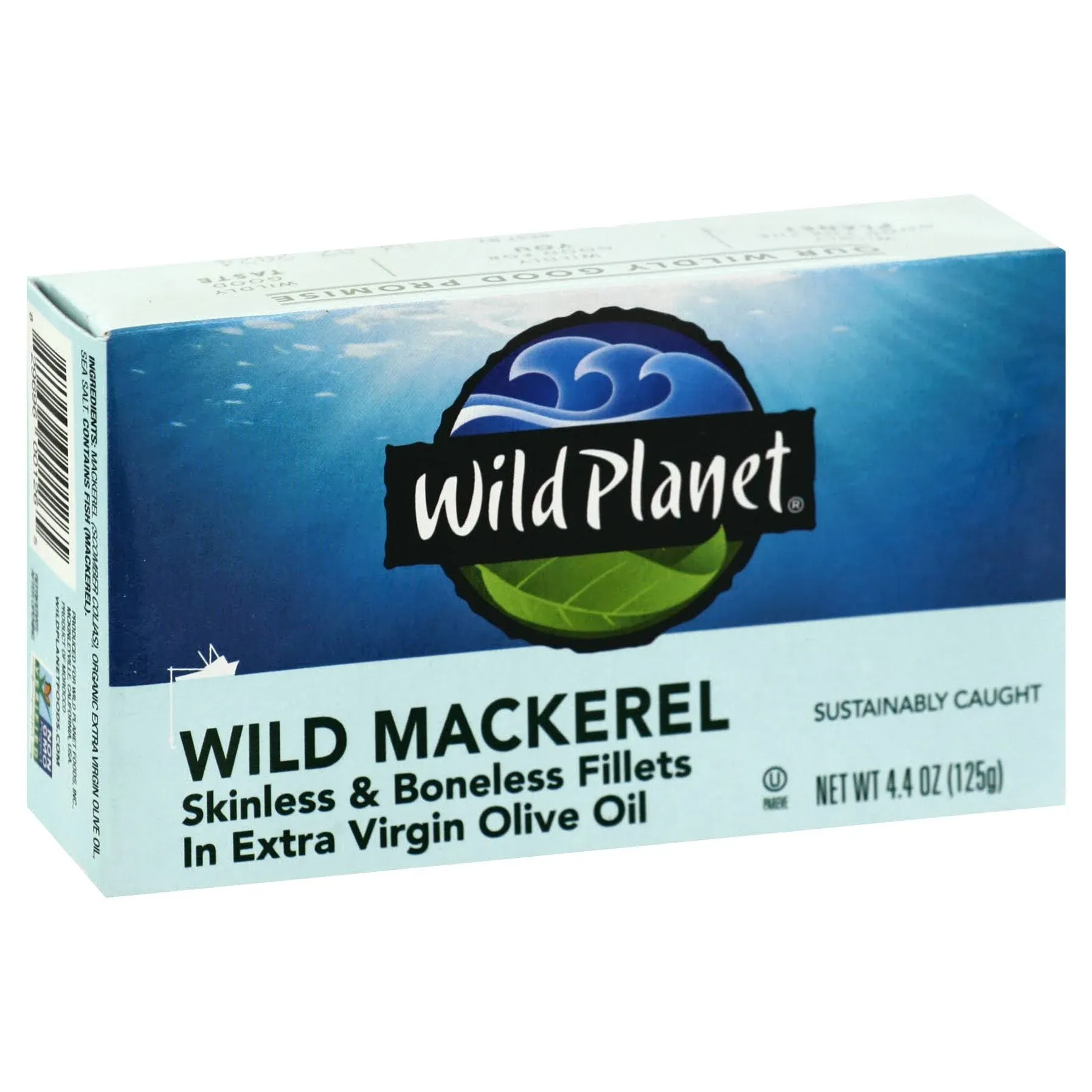 Wild Planet, Mackerel Wild Fillets Olive Oil, 4.4 Ounce